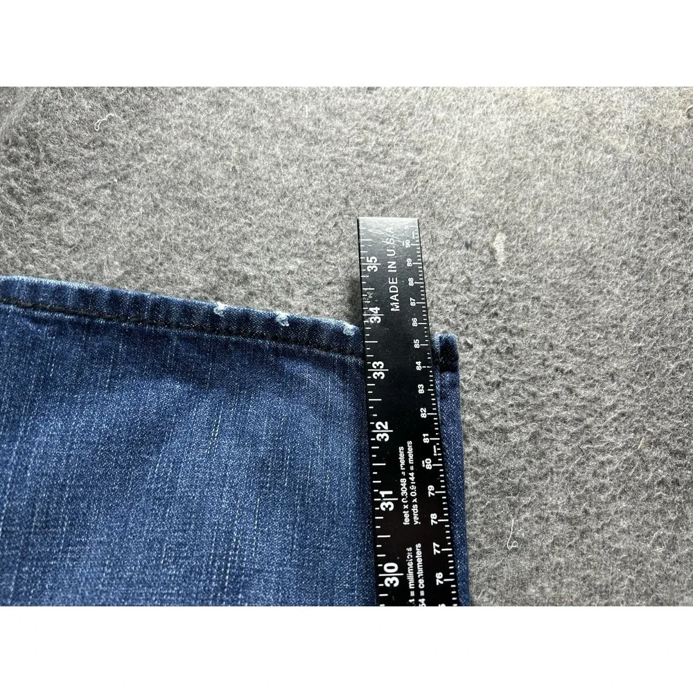 True Religion Jeans Mens 34x34 Ricky Big T Thick Stitch Flap Pocket whiskers USA